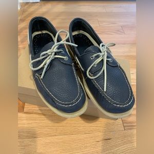 Sperry Blue Leather Boat Shoes